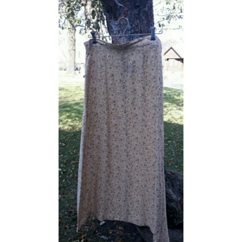 Vintage Size Large Floral Maxi Skirt